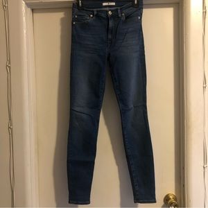 ❤️7 for All Mankind HW Skinny Slim Illusion Luxe Lovestory Blue Jeans Size 26